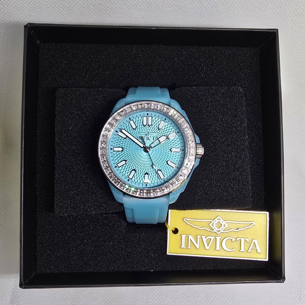 Invicta Celestial Women's Watch 37mm Blue Glitter Case Textured Dial (50203) - Picture 3 of 8
